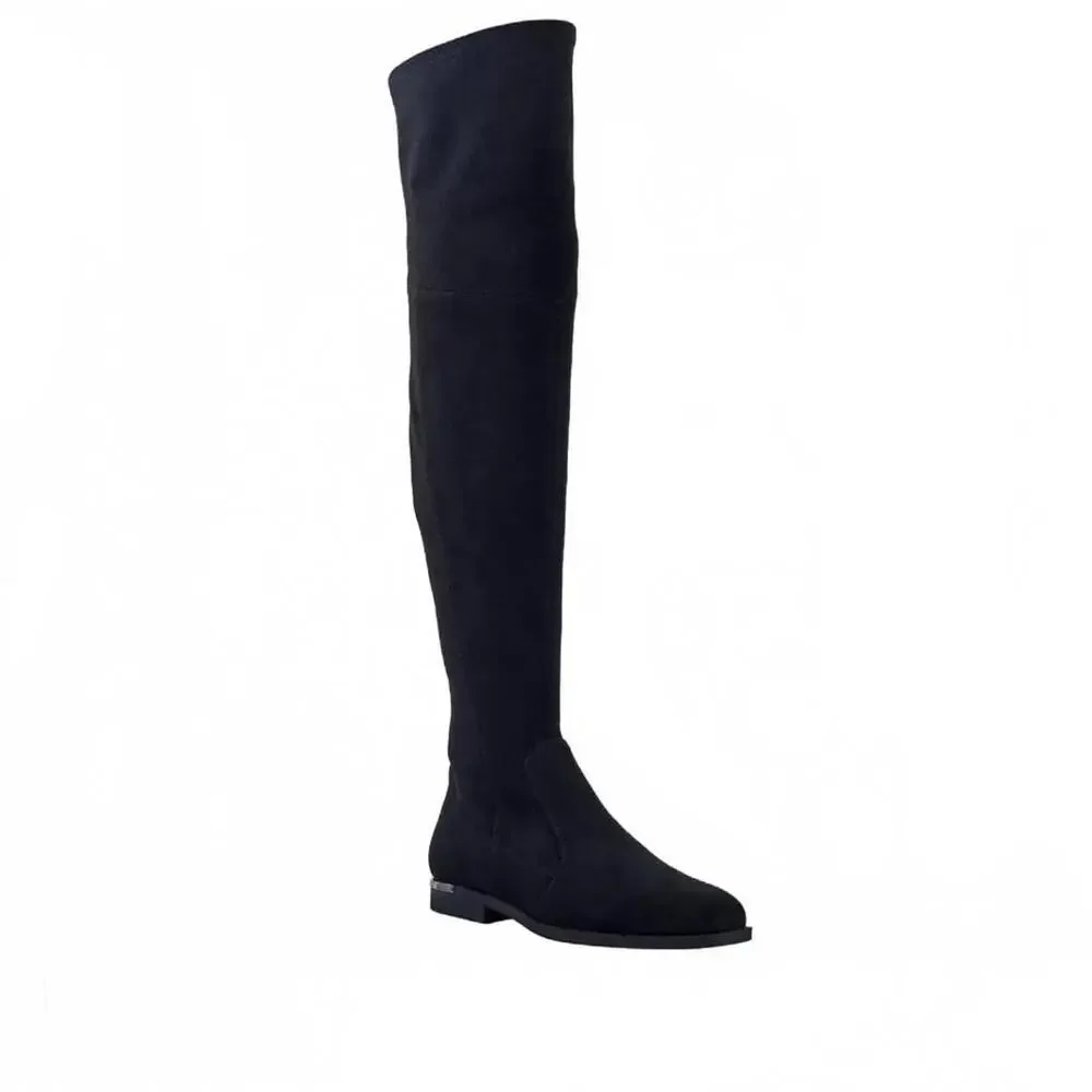 Marc Fisher Hulie Over the Knee Navy Suede Boots 10
